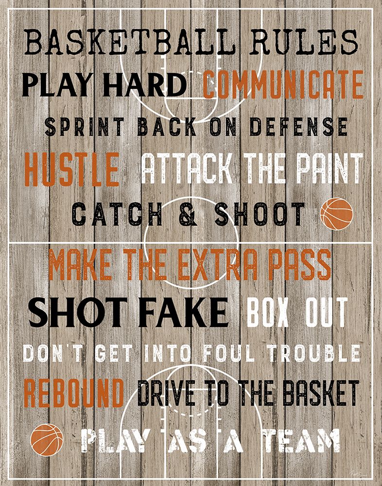 Basketball Rules art print by Natalie Carpentieri for $57.95 CAD