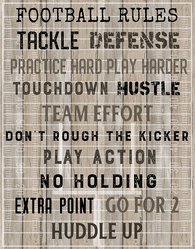 Football Rules art print by Natalie Carpentieri for $57.95 CAD