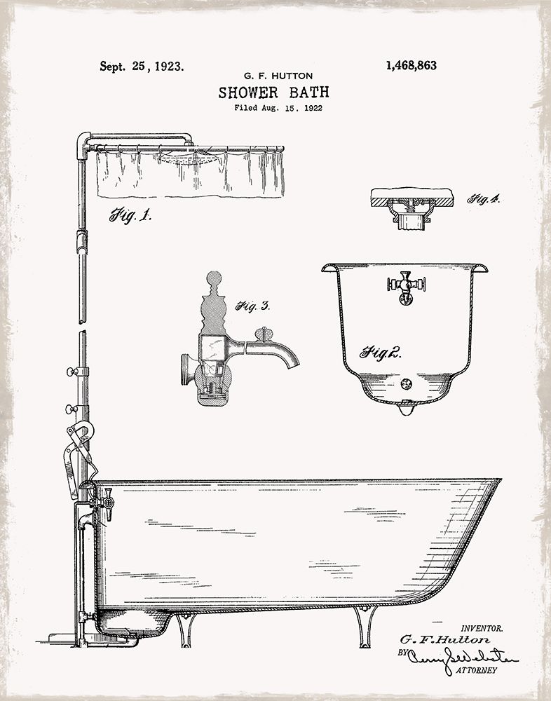 Vintage Bath I art print by Kelly Donovan for $57.95 CAD