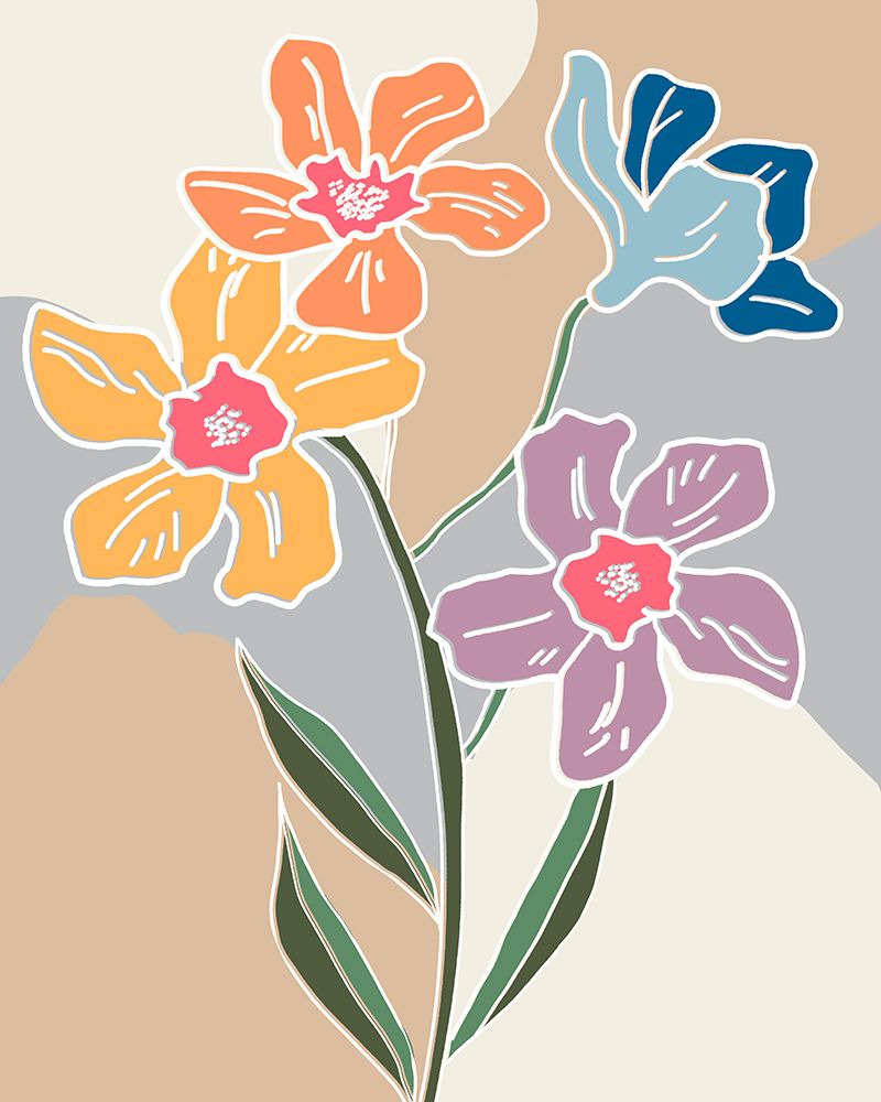 Outlined Botanical Pop I art print by Natalie Carpentieri for $57.95 CAD