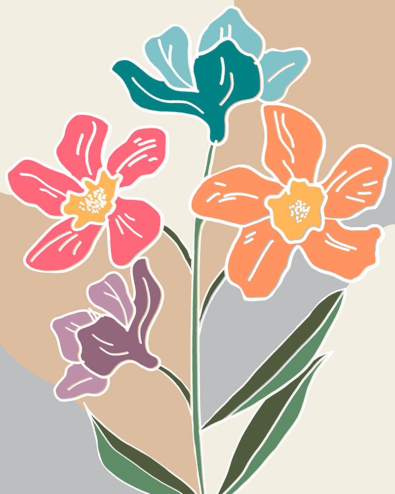 Outlined Botanical Pop II art print by Natalie Carpentieri for $57.95 CAD
