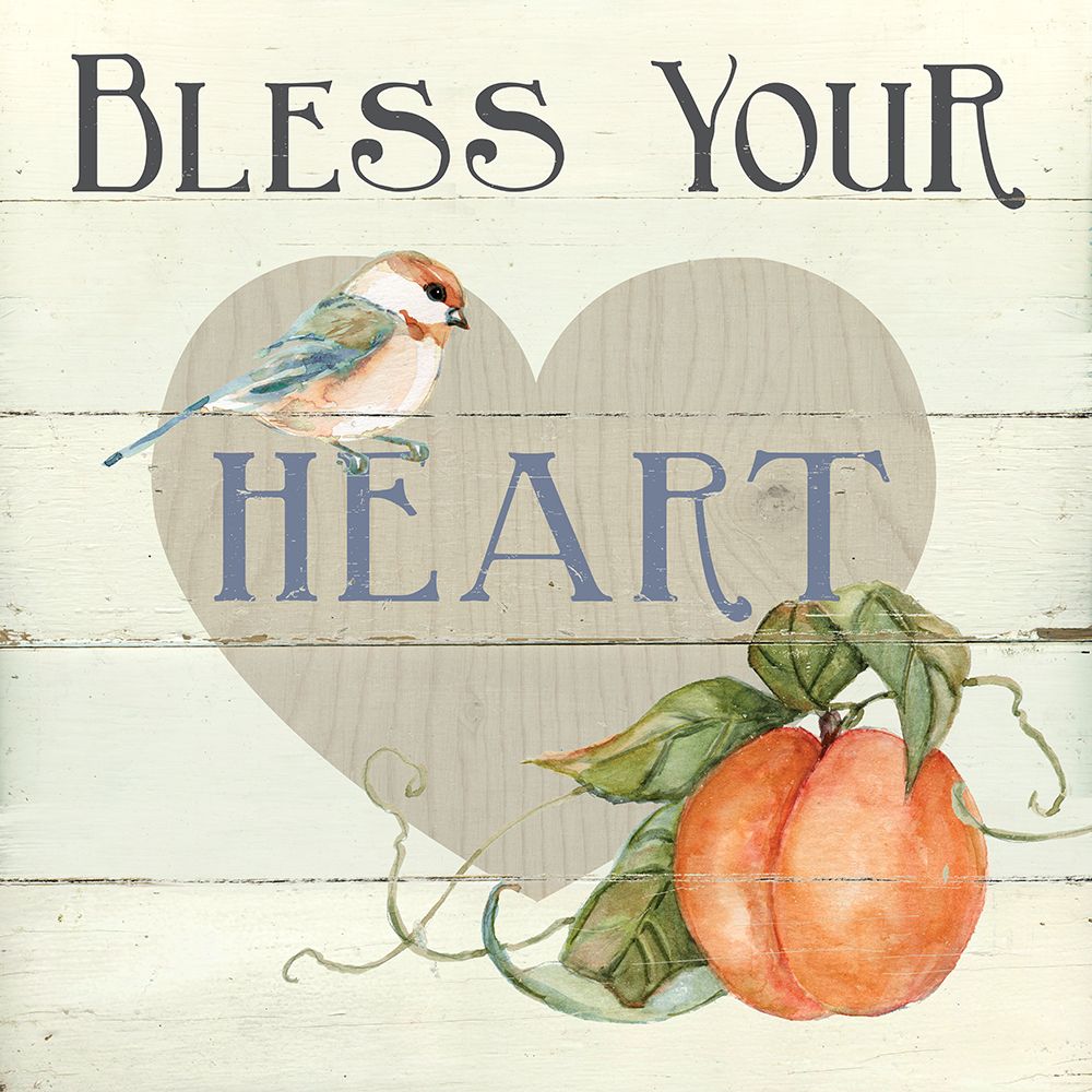 Peach Tree Bird I art print by Carol Robinson for $57.95 CAD