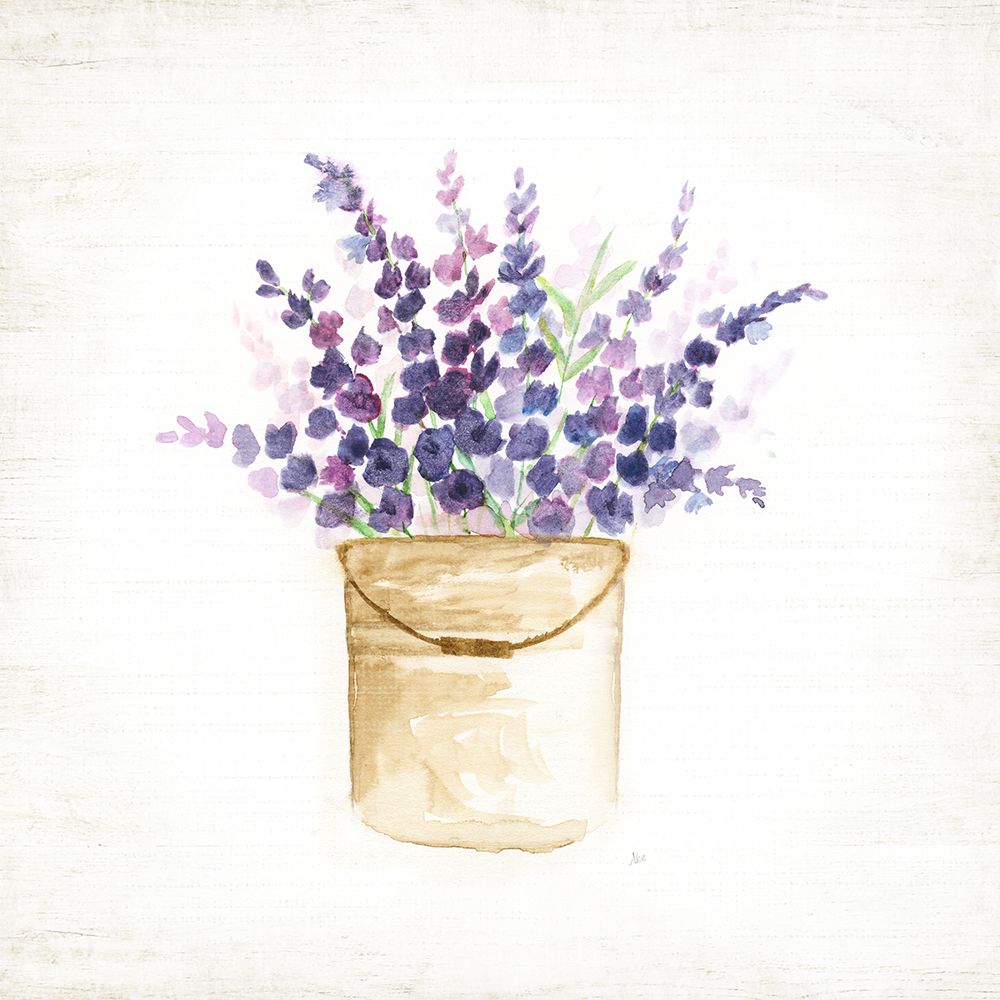 Bucket of Lavender II art print by Nan for $57.95 CAD