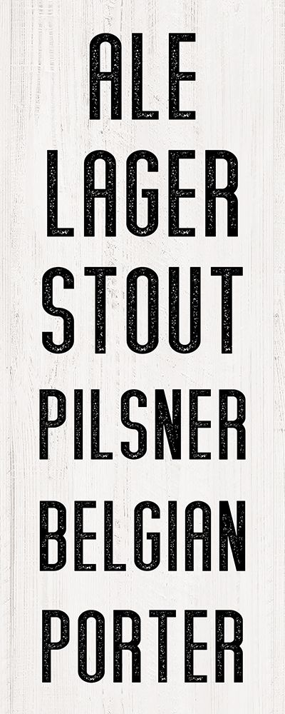 Beer List art print by CAD Designs for $57.95 CAD