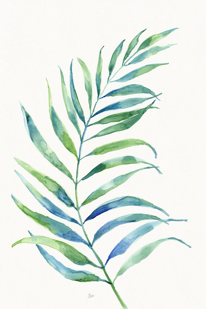 Aqua Frond I art print by Nan for $57.95 CAD