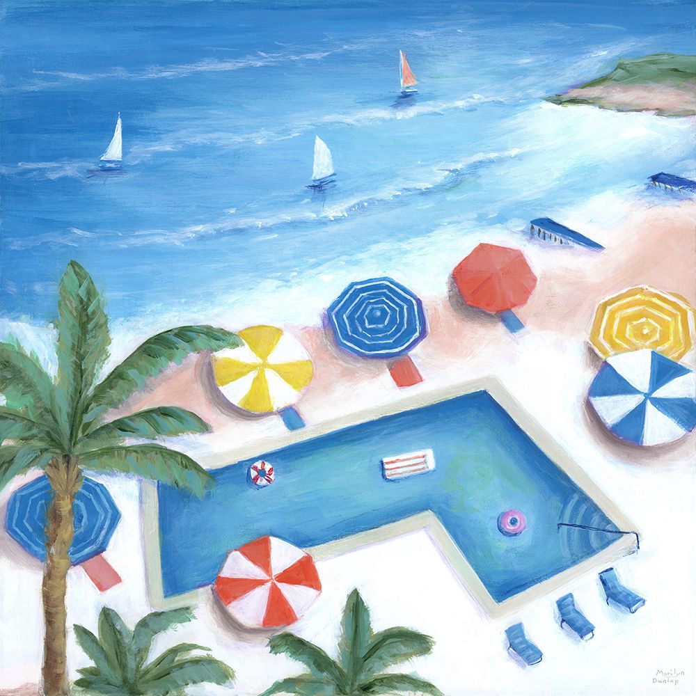 Miami South Beach Pool art print by Marilyn Dunlap for $57.95 CAD