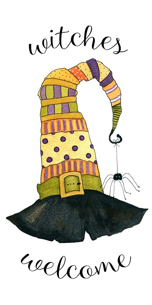 Witches Welcome Hat art print by Livi Finn for $57.95 CAD