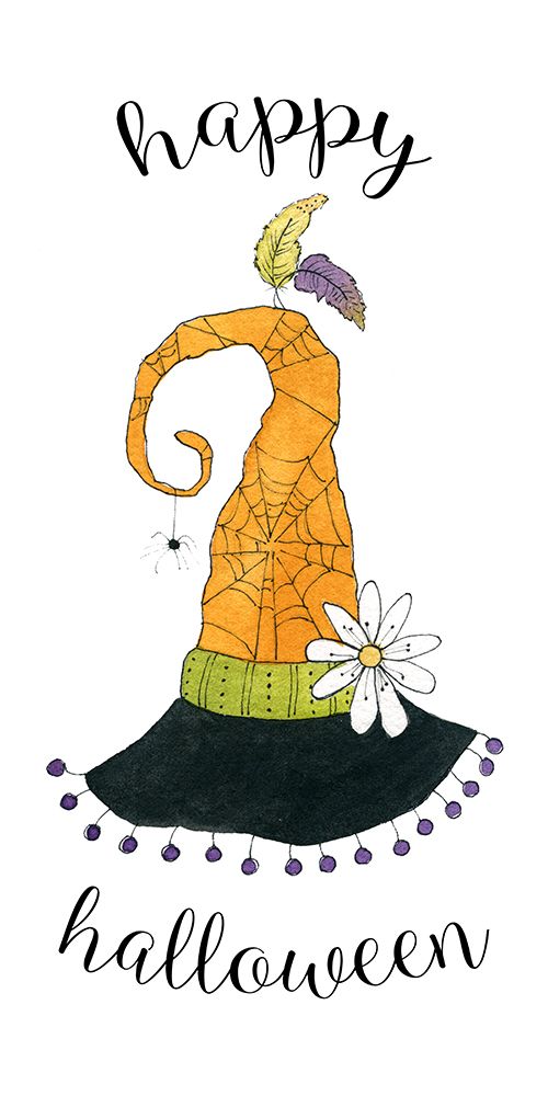 Happy Halloween Hat art print by Livi Finn for $57.95 CAD