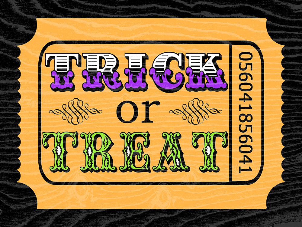 Trick or Treat Ticket art print by Livi Finn for $57.95 CAD
