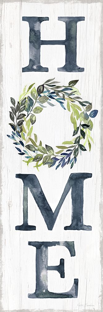Blue Home Wreath art print by Kristen Brockmon for $57.95 CAD