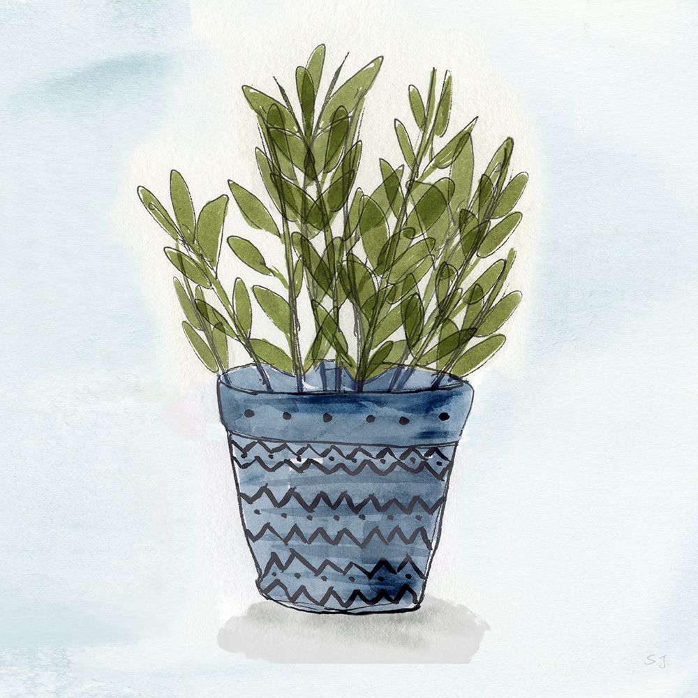 Pot of Herbs III art print by Susan Jill for $57.95 CAD
