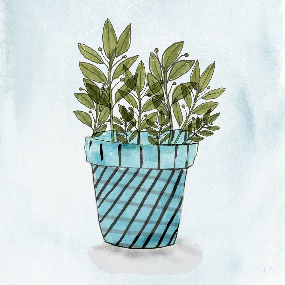 Pot of Herbs IV art print by Susan Jill for $57.95 CAD