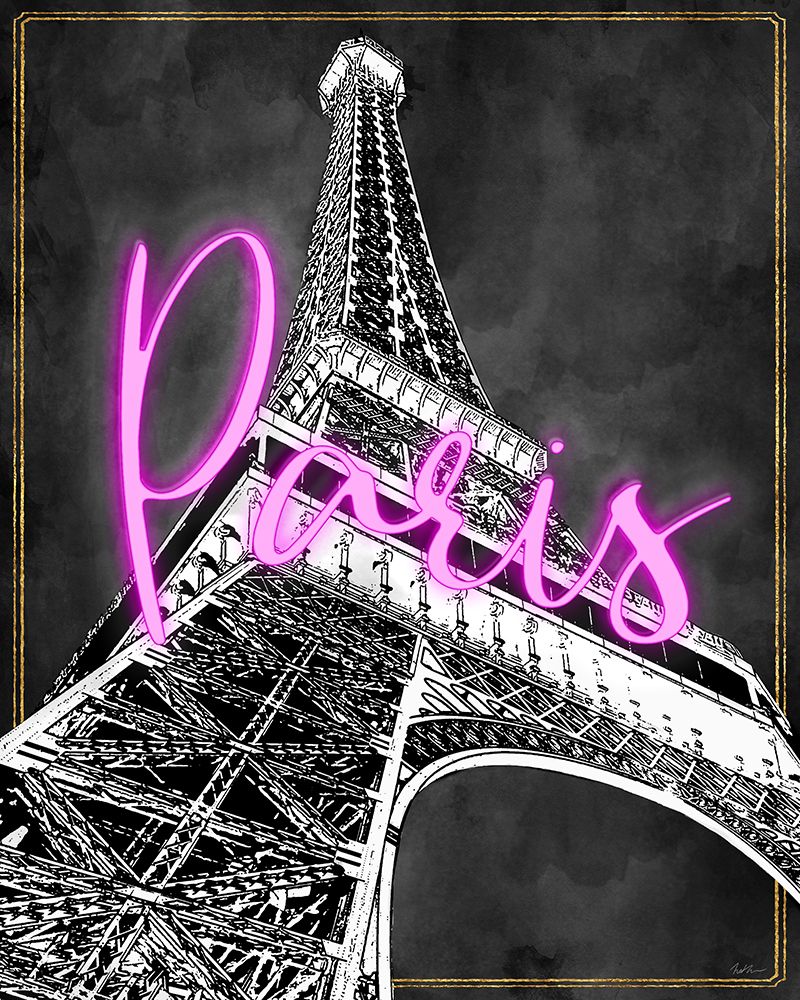 Neon Night in Paris art print by Natalie Carpentieri for $57.95 CAD
