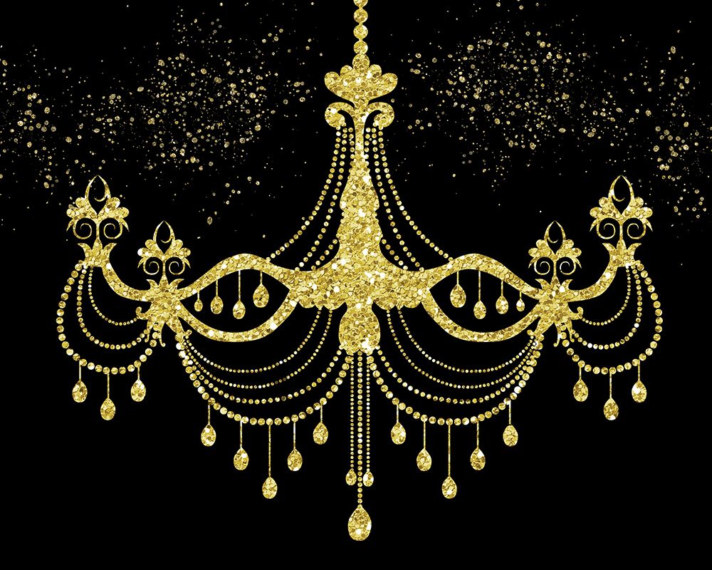Golden Chandelier art print by Amanda Murray for $57.95 CAD