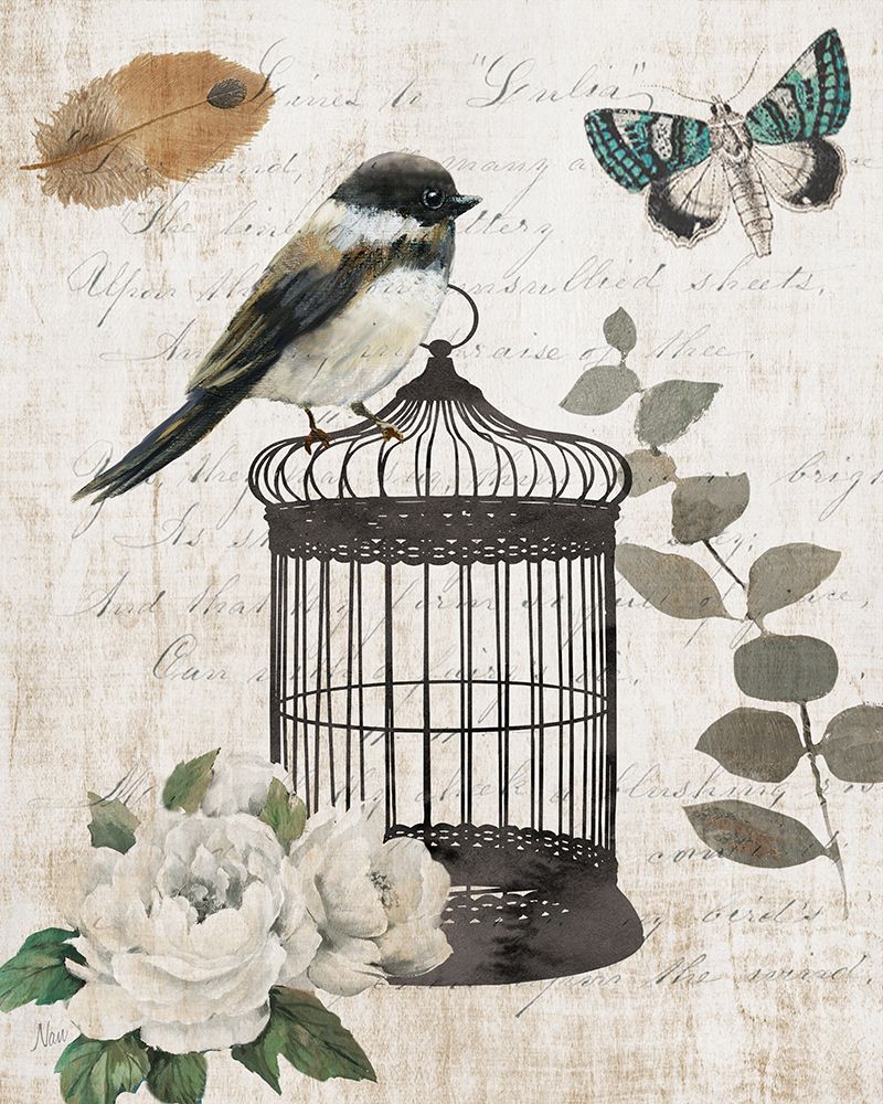 Vintage Menagerie I art print by Nan for $57.95 CAD
