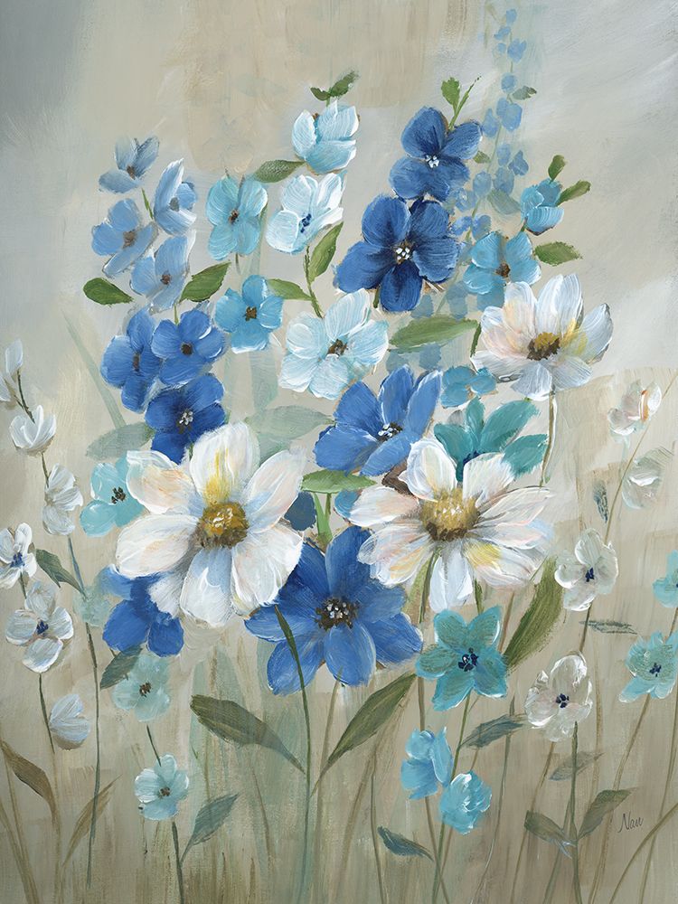 Blue Garden II art print by Nan for $57.95 CAD