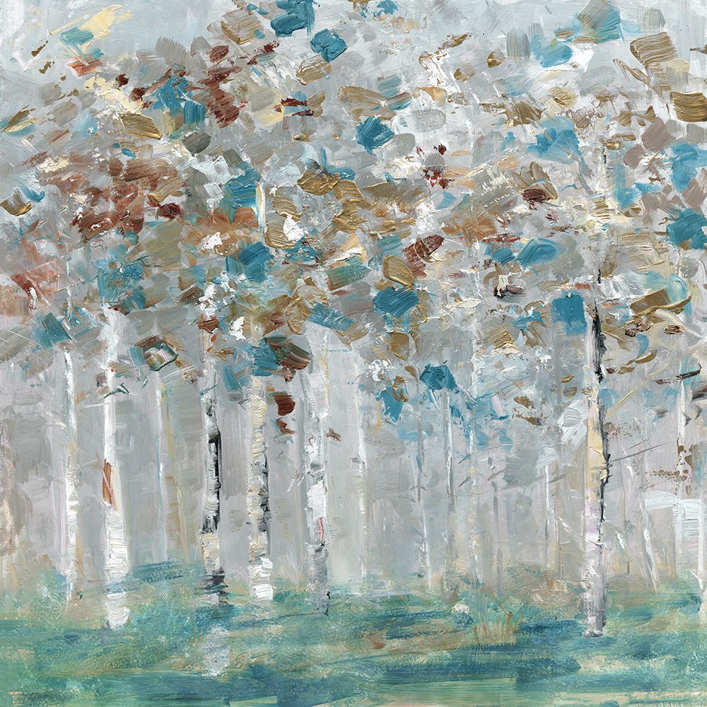 Teal Forest I art print by Sally Swatland for $57.95 CAD