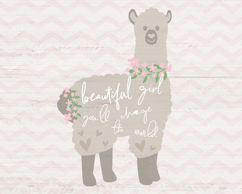 Floral Llama art print by Natalie Carpentieri for $57.95 CAD