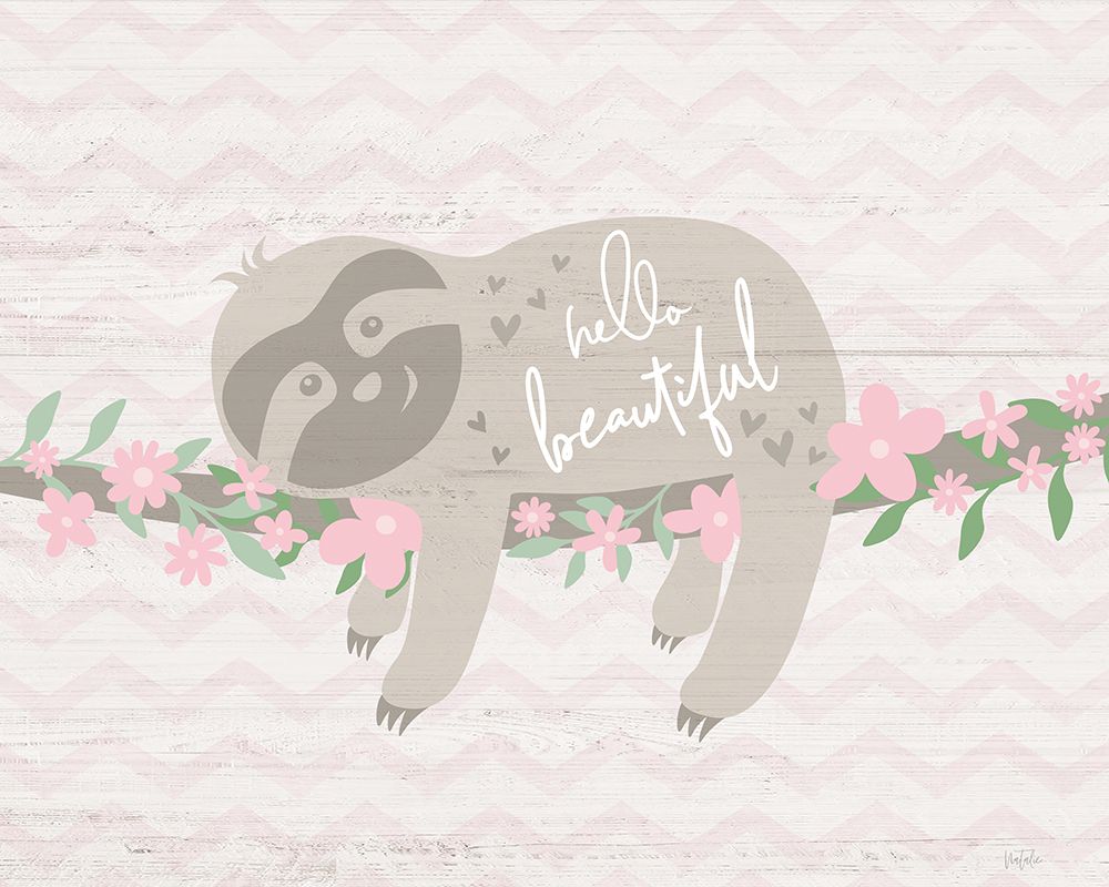 Floral Sloth art print by Natalie Carpentieri for $57.95 CAD