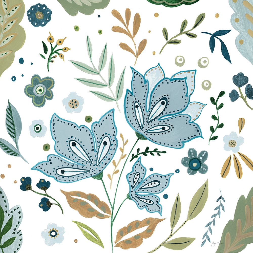 Fantasy Folk Flowers I art print by Tava Studios for $57.95 CAD
