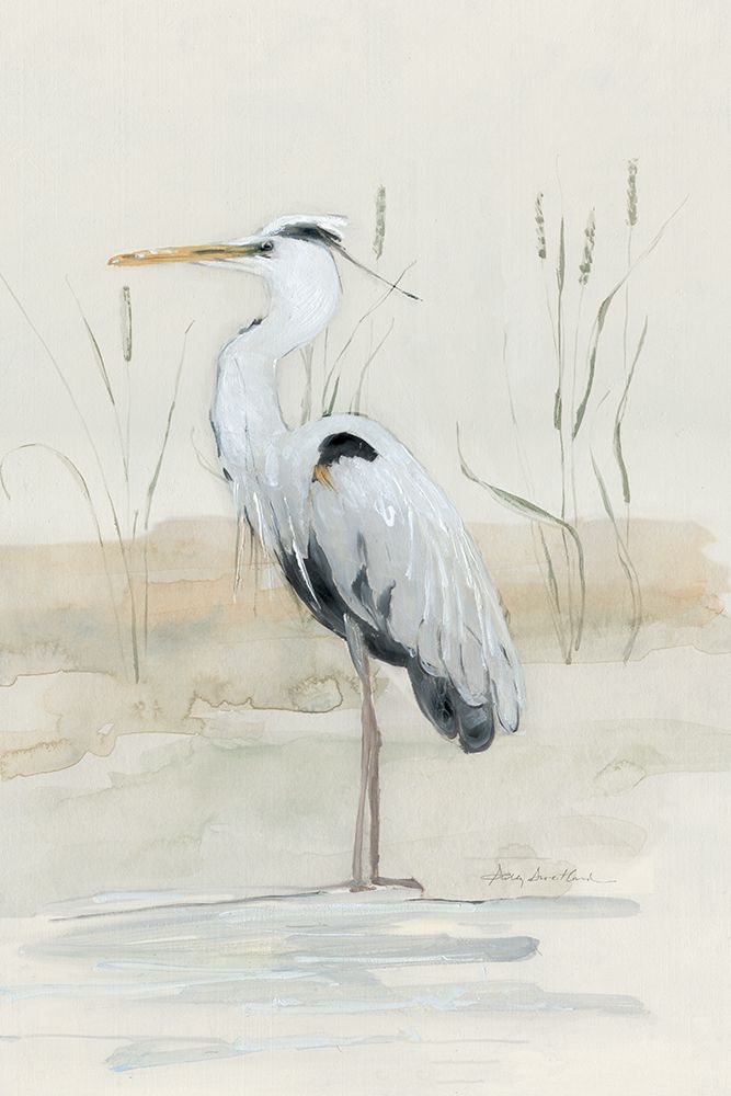 Heron II art print by Sally Swatland for $57.95 CAD