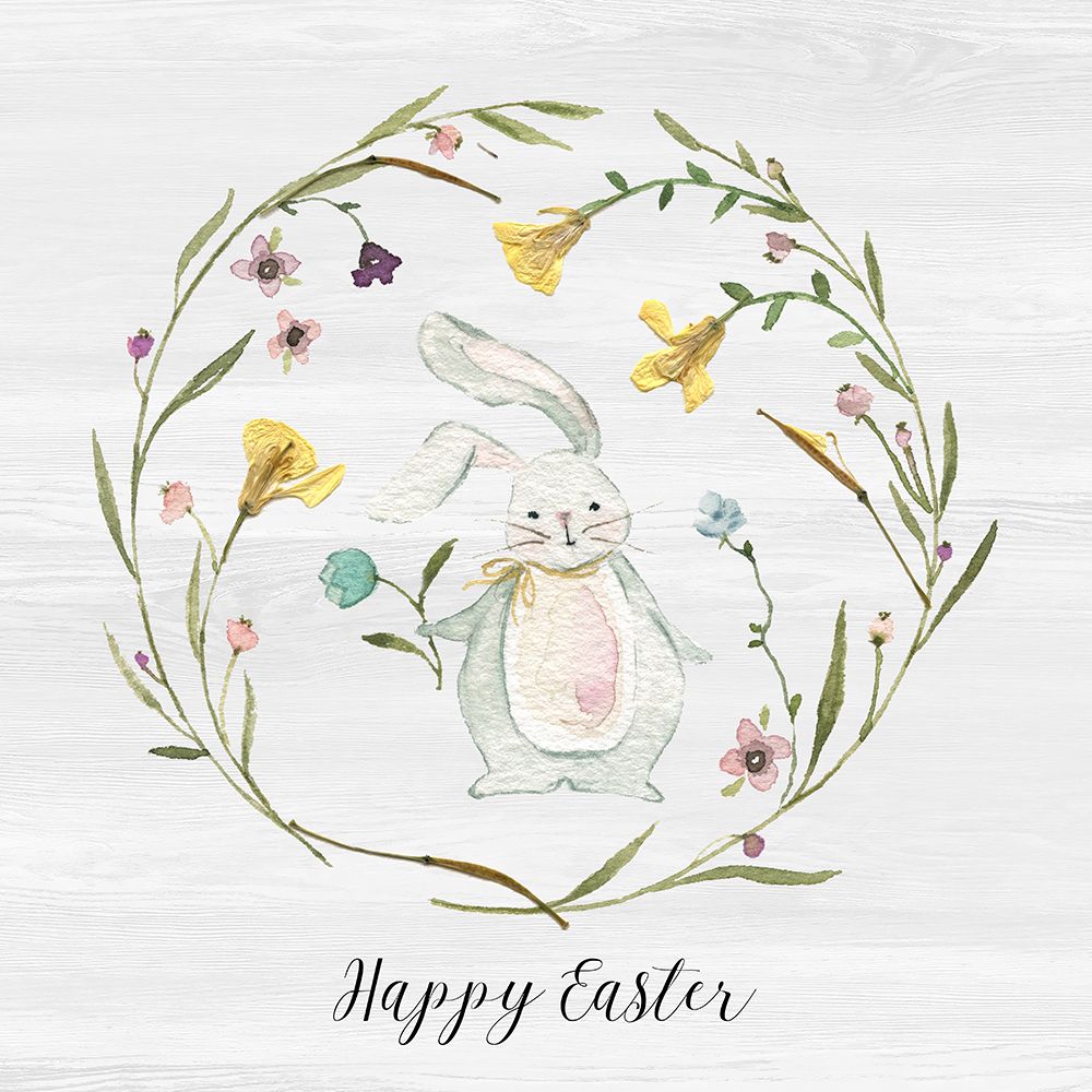 Bunny Wreath II art print by Livi Finn for $57.95 CAD