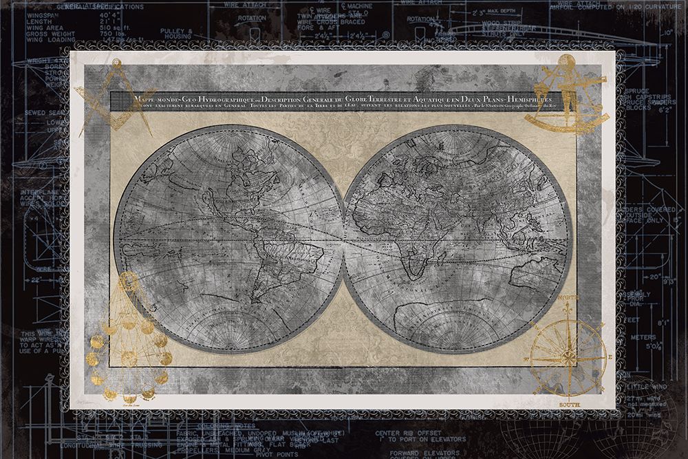Night World Blueprint art print by Carol Robinson for $57.95 CAD