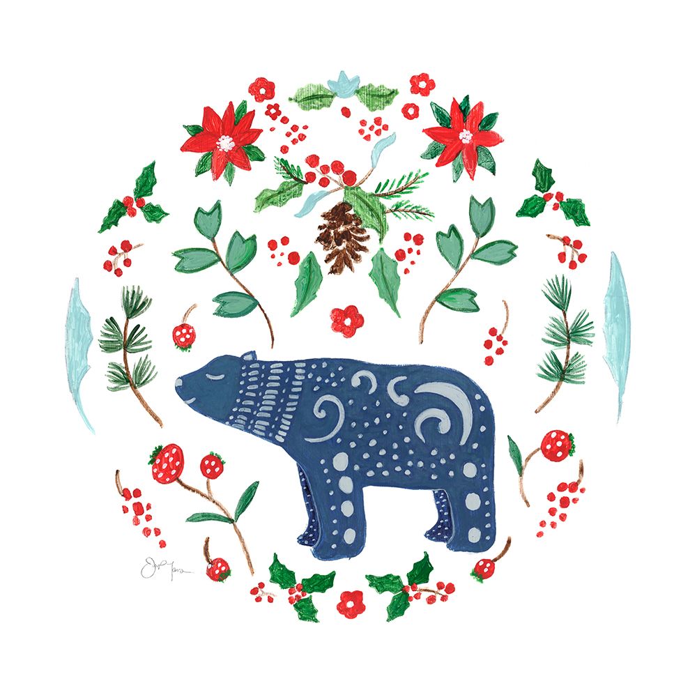 Christmas Folk Bear art print by Tava Studios for $57.95 CAD