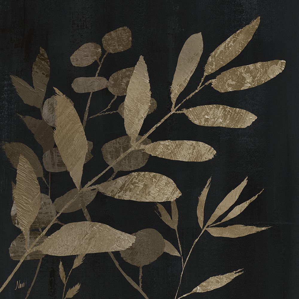 Noir and Natural Leaves I art print by Nan for $57.95 CAD