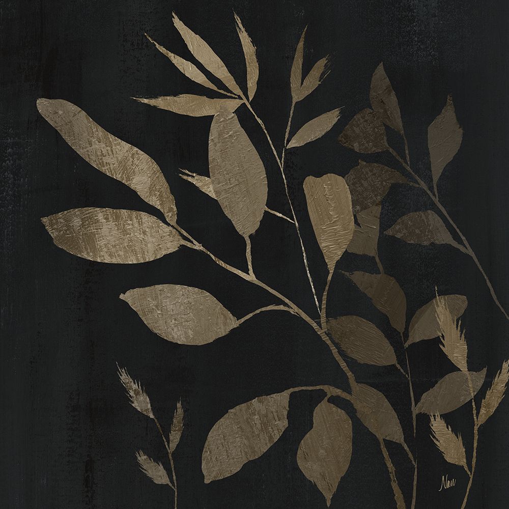 Noir and Natural Leaves II art print by Nan for $57.95 CAD