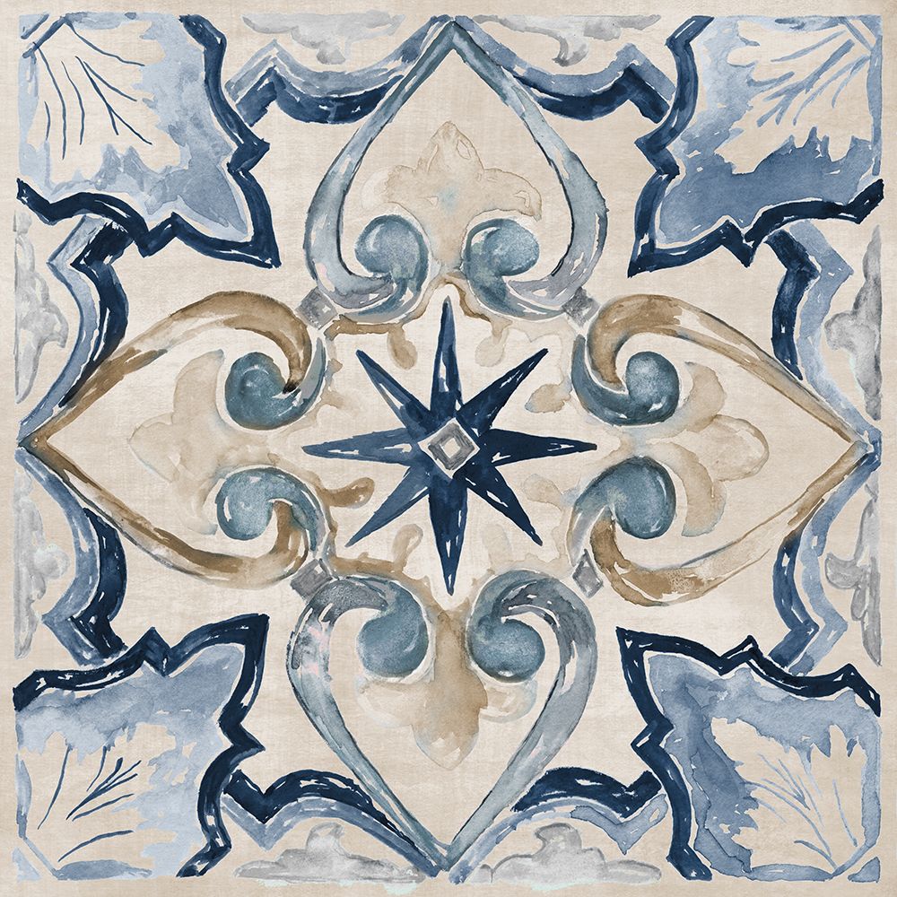 Moroccan Tile II art print by Nan for $57.95 CAD