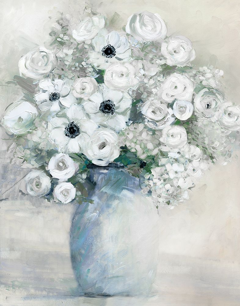 White Anemone art print by Sally Swatland for $57.95 CAD