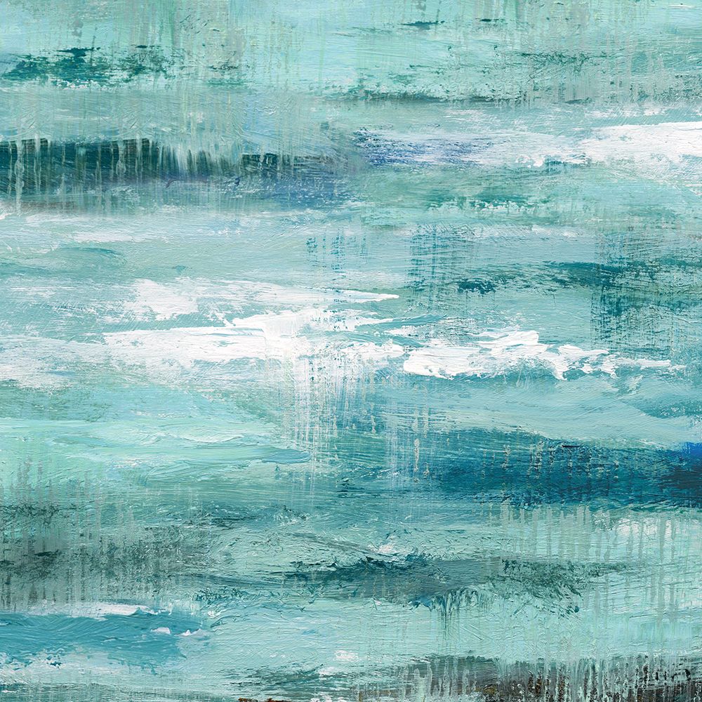 Teal Abstraction II art print by Nan for $57.95 CAD