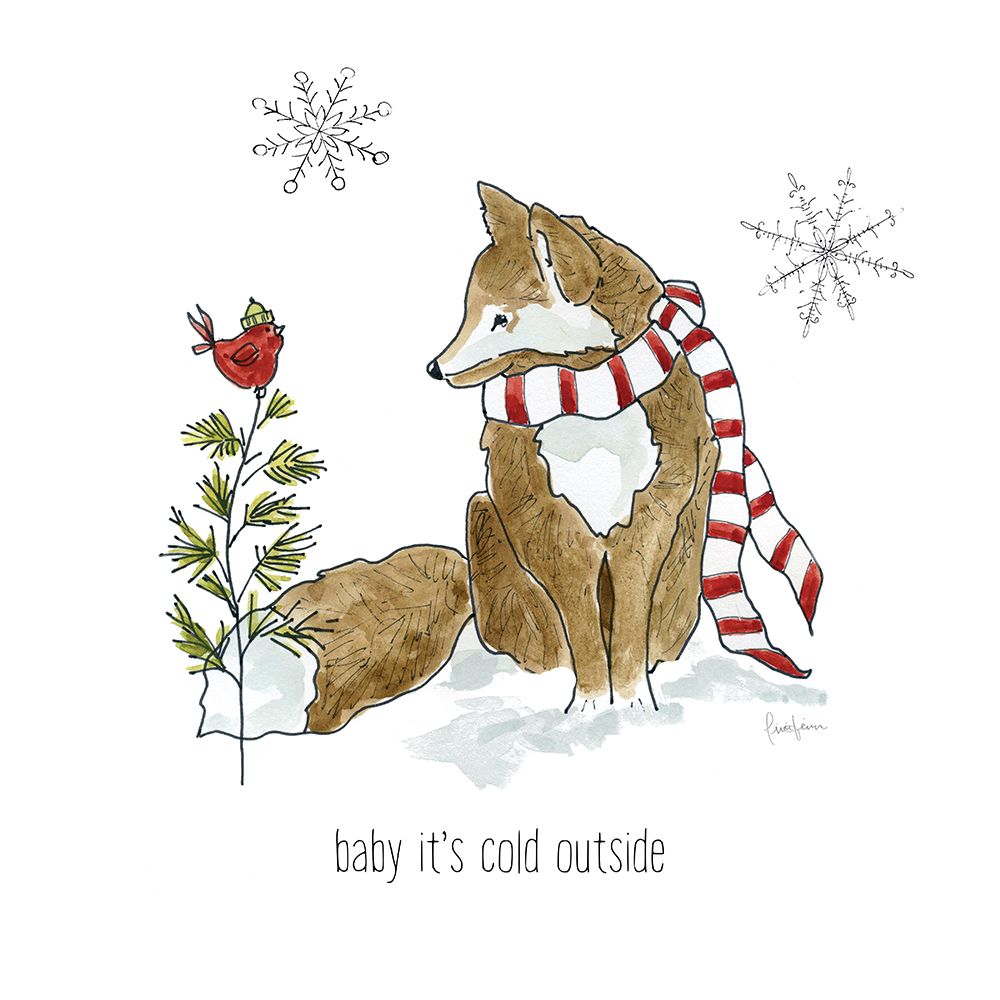 Simple Winter Pleasures Fox art print by Livi Finn for $57.95 CAD