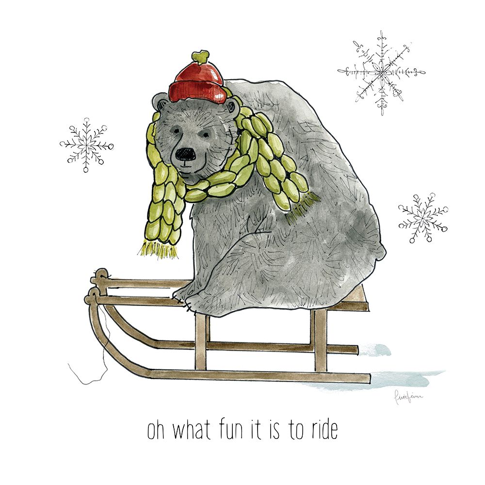 Simple Winter Pleasures Bear art print by Livi Finn for $57.95 CAD