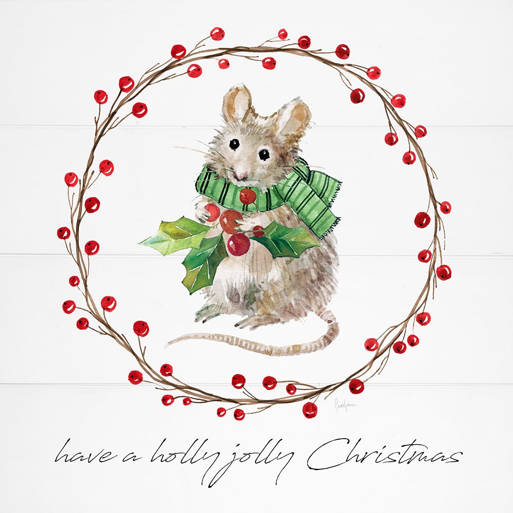 Farmhouse Christmas Mouse art print by Livi Finn for $57.95 CAD
