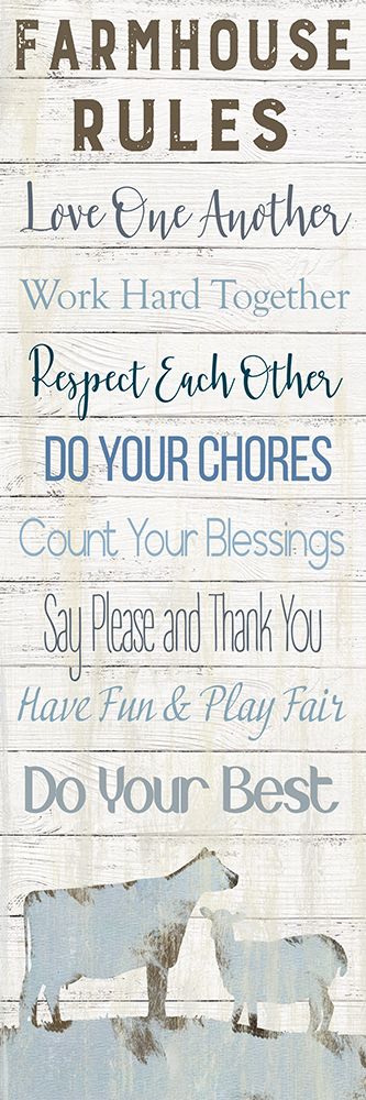 Farmhouse Rules art print by Carol Robinson for $57.95 CAD