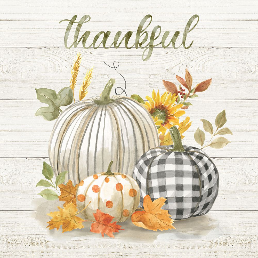 Thankful Pumpkins art print by Nan for $57.95 CAD