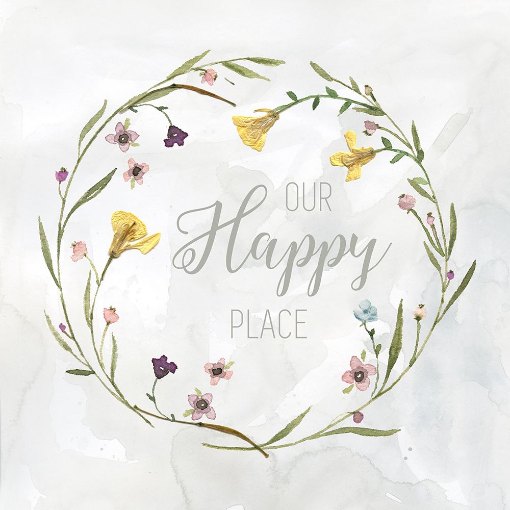 Our Happy Place Pressed Wreath art print by Livi Finn for $57.95 CAD