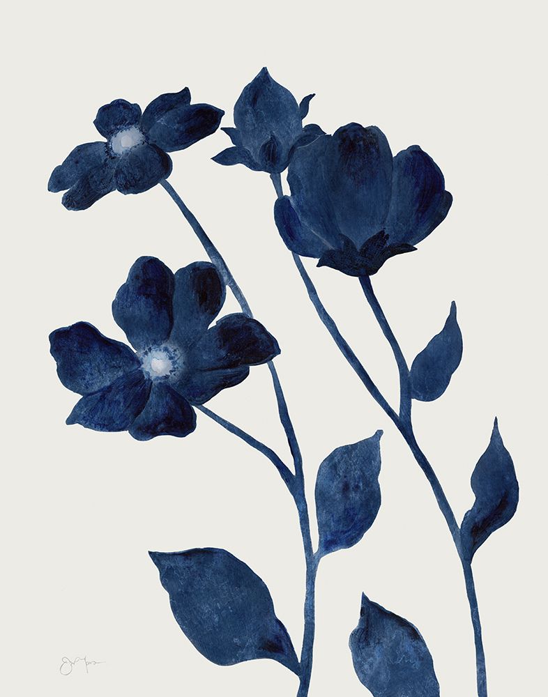 Indigo Bloom I art print by Tava Studios for $57.95 CAD