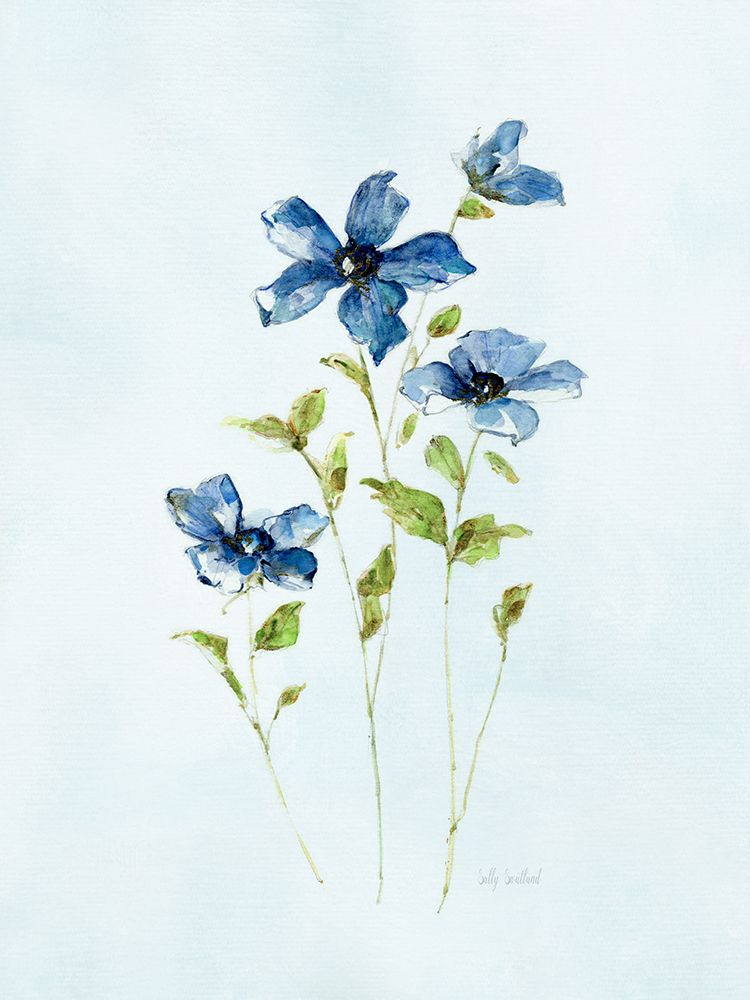 Blue Wonders II art print by Sally Swatland for $57.95 CAD
