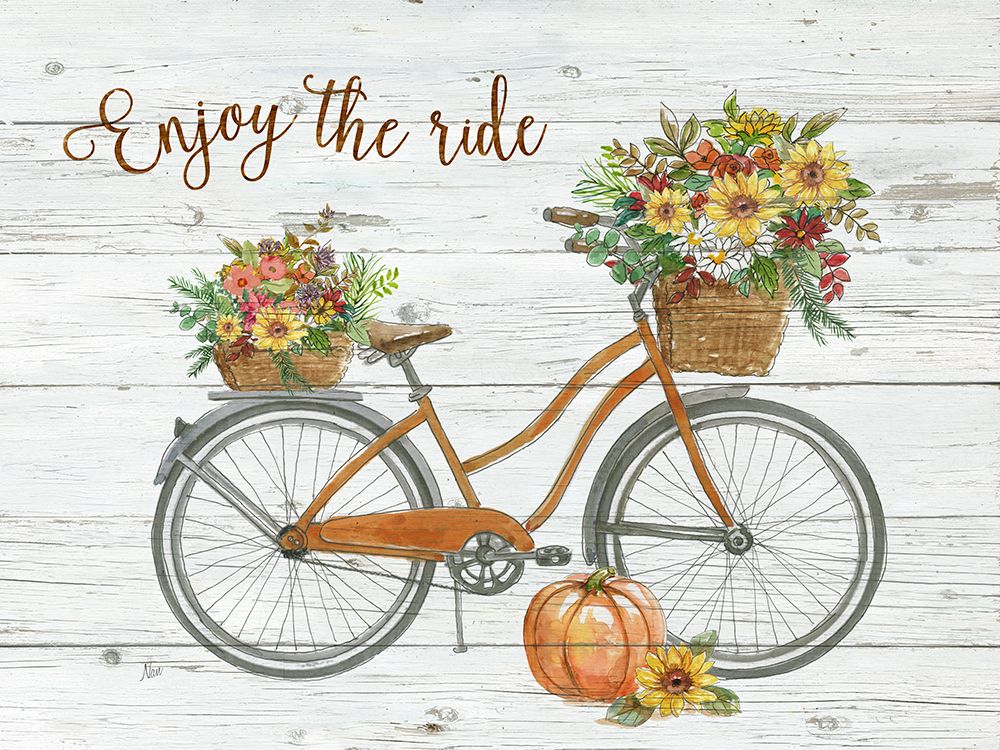 Harvest Bike art print by Nan for $57.95 CAD