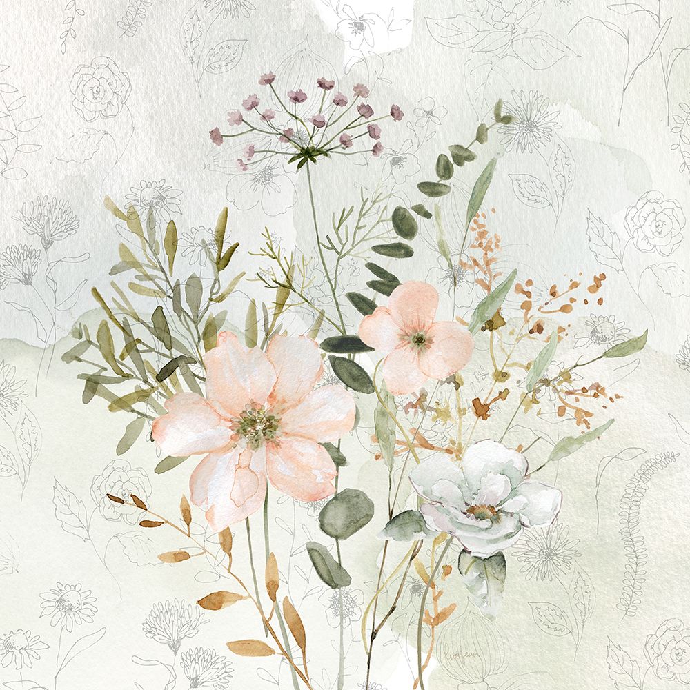 Botanical Sketchbook Floral I art print by Livi Finn for $57.95 CAD