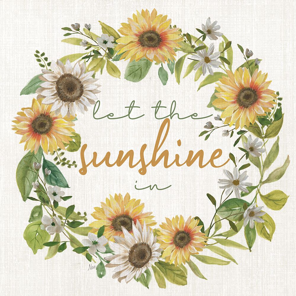 Sunshine Wreath art print by Nan for $57.95 CAD