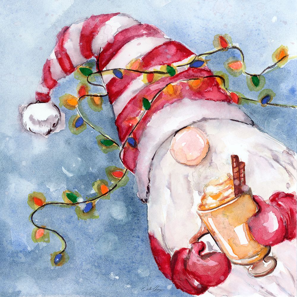 Eggnog Gnome art print by Stella Chang for $57.95 CAD