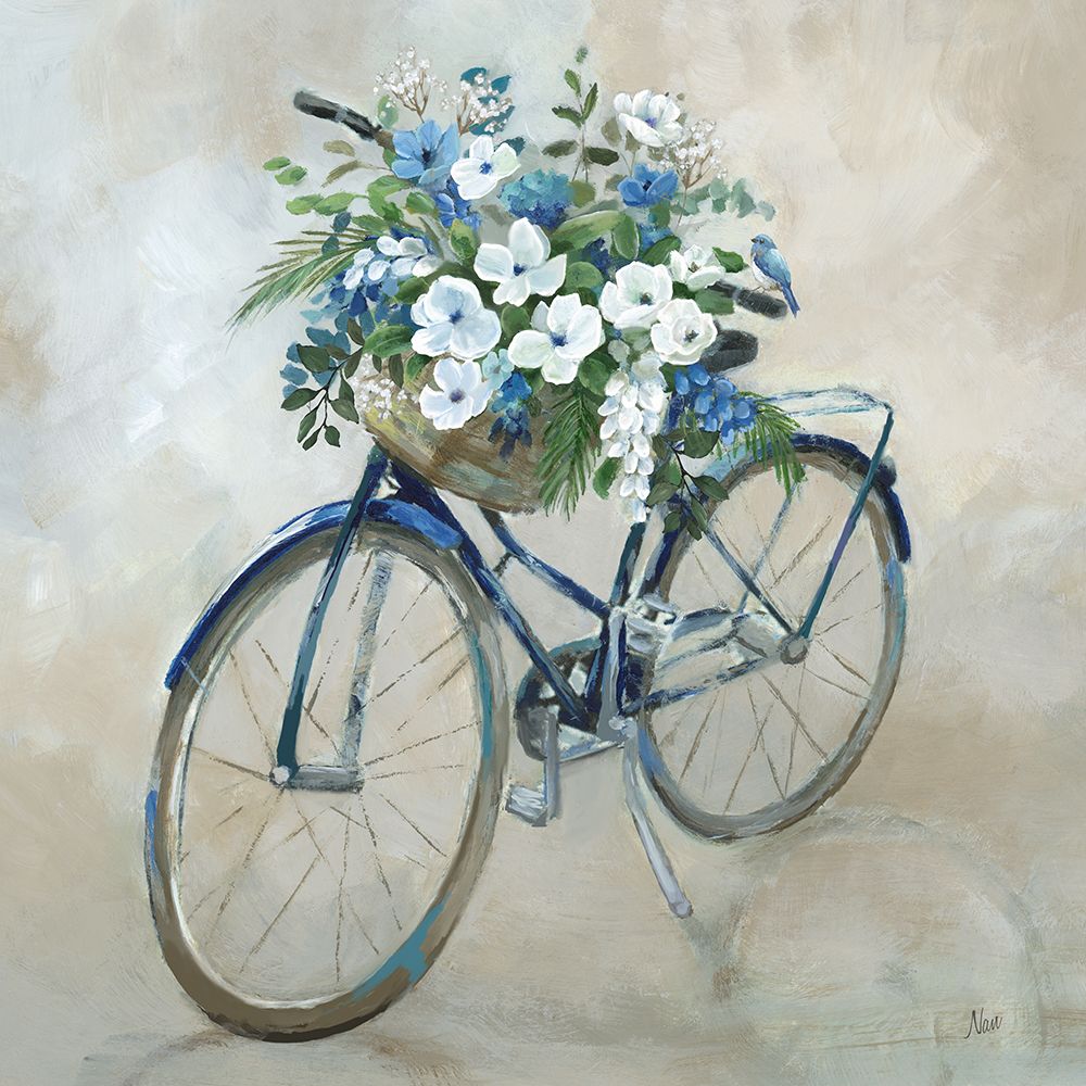 Bluebird Bike art print by Nan for $57.95 CAD