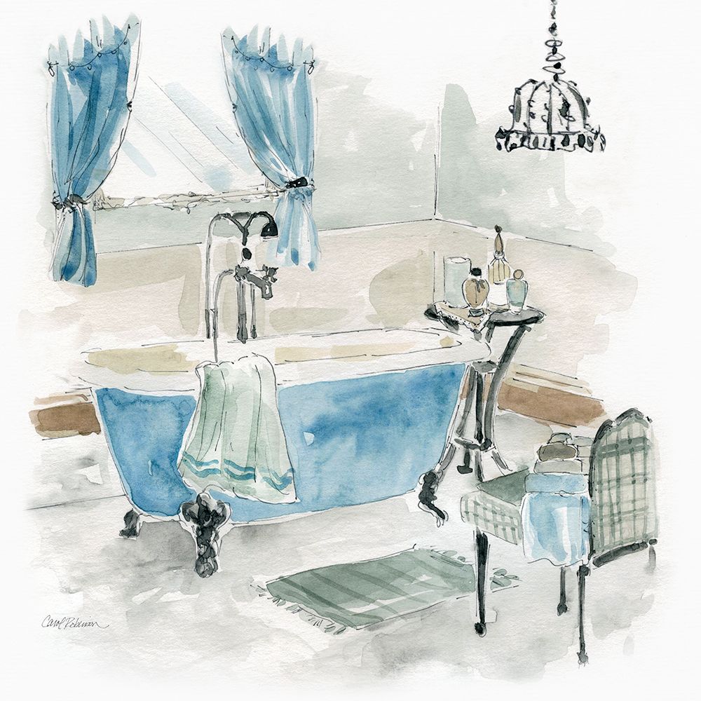 Fancy Cottage Bath I art print by Carol Robinson for $57.95 CAD