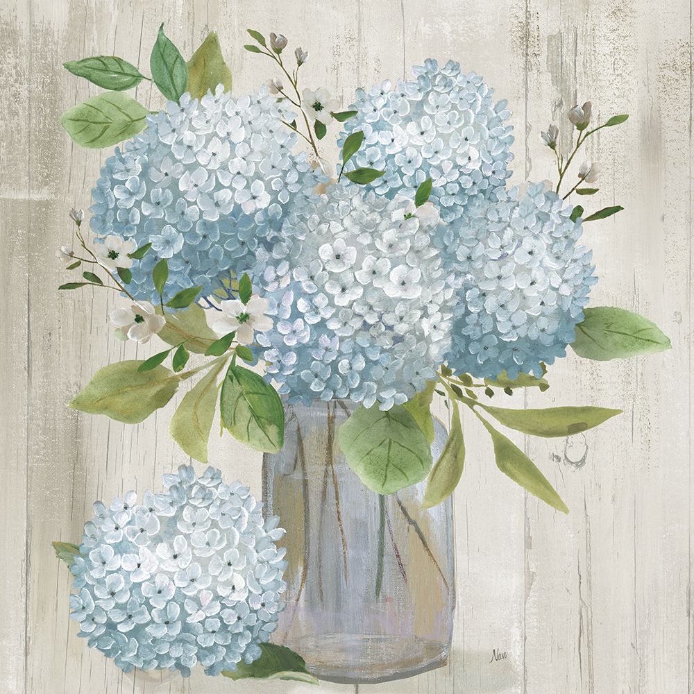 Hydrangea Cluster I art print by Nan for $57.95 CAD
