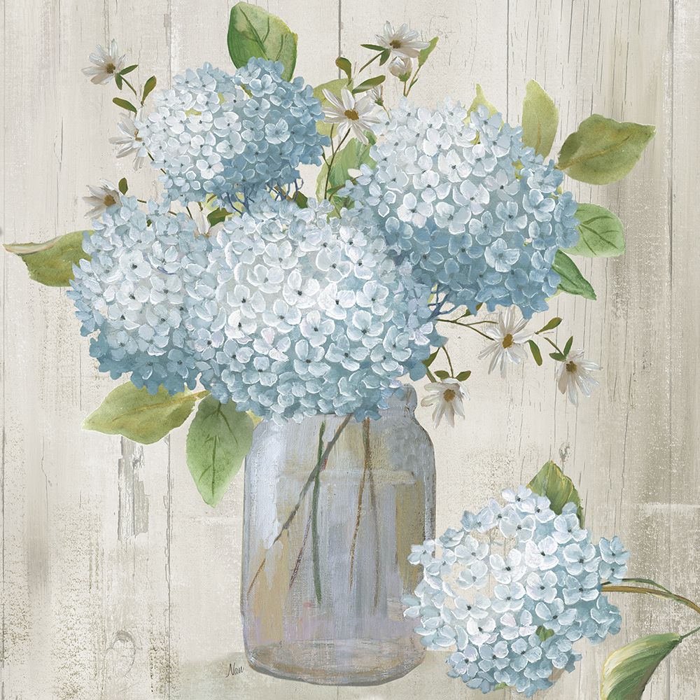 Hydrangea Cluster II art print by Nan for $57.95 CAD