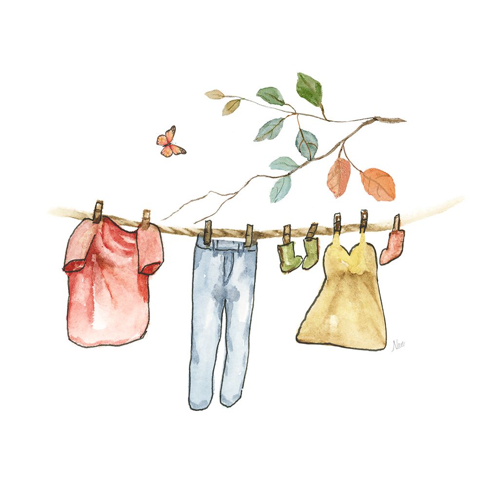 Laundry Line art print by Nan for $57.95 CAD